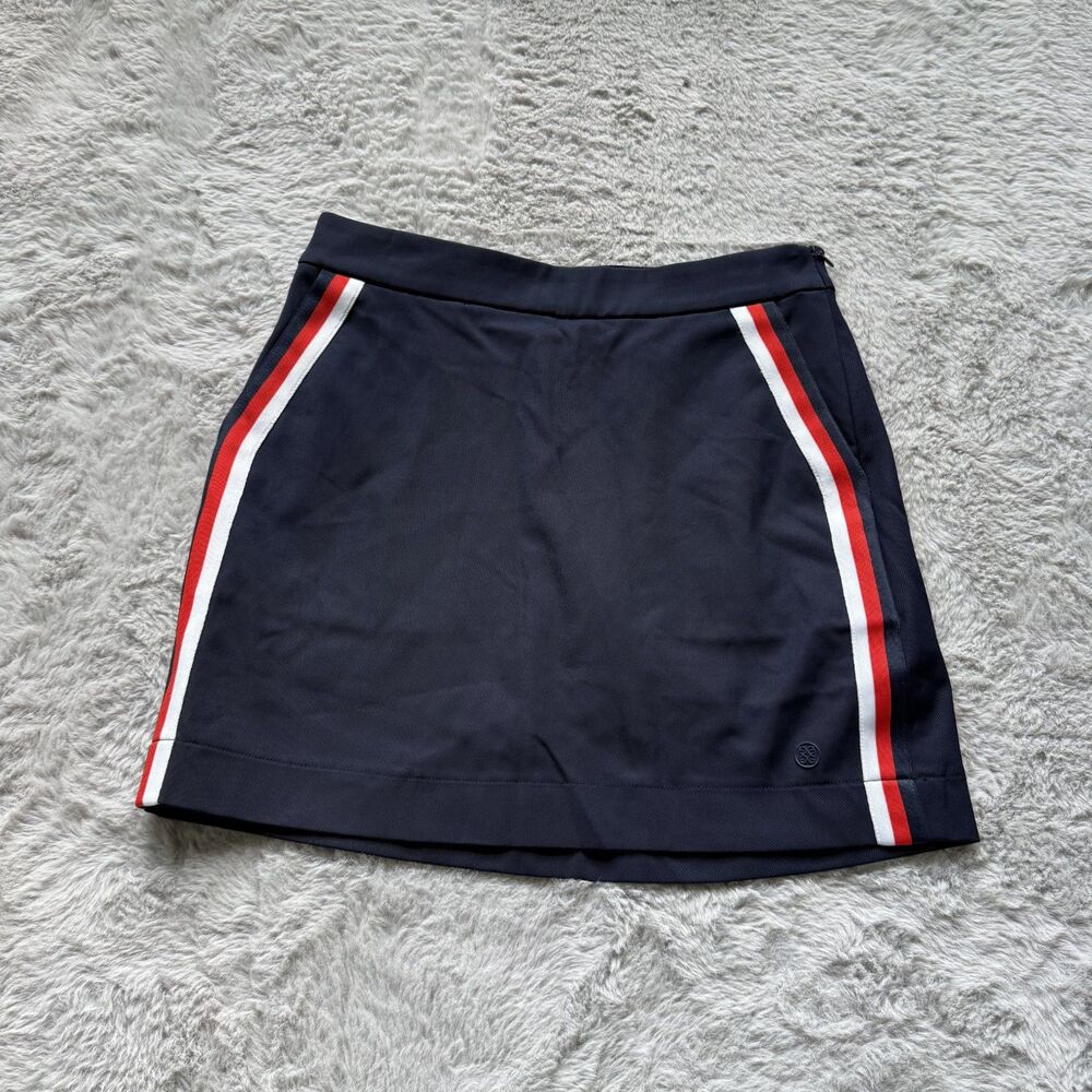 G/FORE GOLF SKORT NAVY RED WHITE BLUE STRIPES SIZE 2 WOMENS